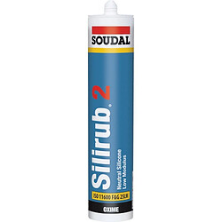 Silirub 2 Mastic silicone neutre 310-ml, gris foncé SOUDAL (Par 15)