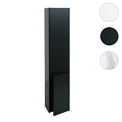 Mendler Armoire suspendue HWC-L86, Armoire de salle de bain Highboard Hochschrank, MVG mélamine 2 portes 3 compartiments 160x33cm ~ noir