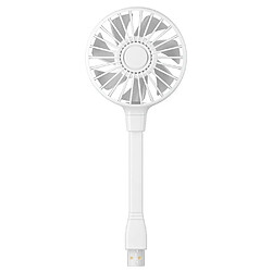 Ventilateur USB Mini Ventilateur avec Col de Cygne Ventilateur de Refroidissement Flexible Ventilateur Portable pour Ordinateur Portable Pc Portable Bureau à Domicile Blanc