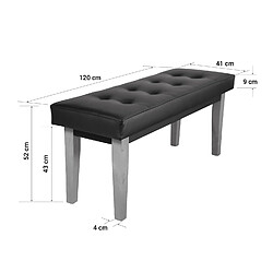 Avis Decoshop26 Banquette rembourré en tissu gris 120 cm BAN06002