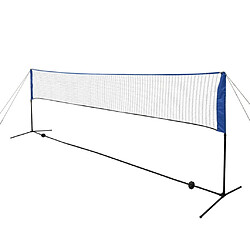 vidaXL Filet de badminton avec volants 500 x 155 cm