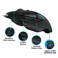 Avis Logitech G502 HERO Souris gaming avec capteur HERO (souris RVB, 11 boutons programmables, souris pour PC et ordinateur portable)