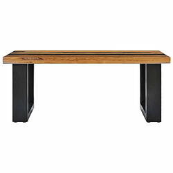 Avis Maison Chic Table basse,Table Console Table d'appoint, Table pour salon 100x50x40 cm Bois de teck massif et pierre de lave -MN88265