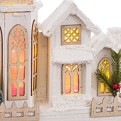 BigBuy Home Accesoires pour crèche de Noël Naturel Église 28 X 9 X 39 CM