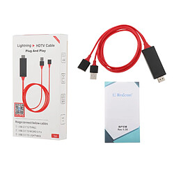 Avis Adaptateur De Convertisseur USB Vers HDMI Alimenté Par USB 4K Pour IPhone X / 8/8 Plus / 7 Rouge