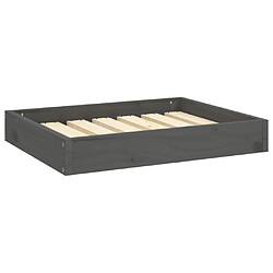 vidaXL Lit pour chien Gris 61,5x49x9 cm Bois de pin solide