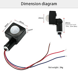 Acheter Wewoo Détecteur de mouvement infrarouge automatique PIR de mural Spotlights SwitchTaille 12mm Blanc