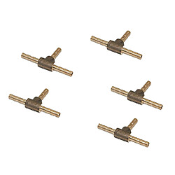 10 pcs Laiton T Type Joiner Carburant Tuyau Joiner Tee Connecteur Air Eau Gaz pas cher