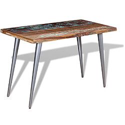 Maison Chic Table de salle à manger,Table à dîner Bois de récupération 120 x 60 x 76 cm -GKD26640