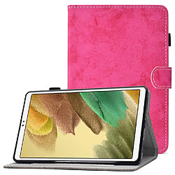 Etui en PU motif de couture, magnétique avec support et porte-carte pour Samsung Galaxy Tab A7 Lite 8.7-pouces (T220/T225) - rose