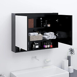 vidaXL Armoire à miroir de salle de bain 80x15x60 cm MDF anthracite