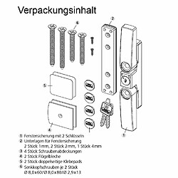 Verrou pour fenêtre gris-marron Burg Wächter Winsafe WS 22 BR SB 38281 pas cher