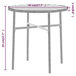 vidaXL Ensemble à manger de jardin 3 pcs Résine tressée Noir pas cher