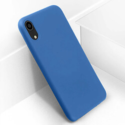 Avizar Coque iPhone XR Silicone Semi-rigide Mat Finition Soft Touch bleu nuit