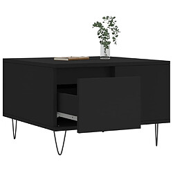 Avis vidaXL Table basse noir 55x55x36,5 cm bois d'ingénierie