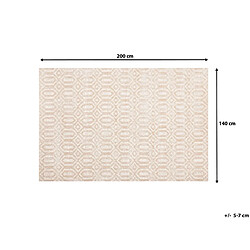 Beliani Tapis beige 140 x 200 cm ADATEPE