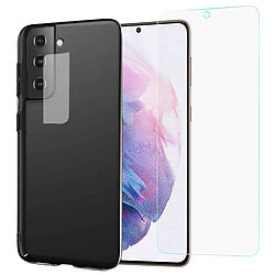 Protection intégrale Verre Trempé pour Samsung Galaxy A53 5G + Verre Trempé Caméra Arrière + Coque souple silicone Noir - Visiodirect