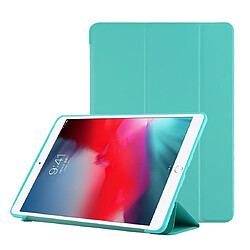 Wewoo Housse Étui Coque Boîtier de fond en plastique PU Déformation pliable cuir à gauche et à droite avec support à trois volets et Smart Sleep pour iPad Air3 2019 Vert menthe