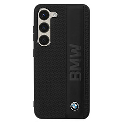 BMW Coque Cuir pour Samsung Galaxy S23 Antichoc Profil Fin et Léger Noir