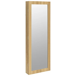 vidaXL Armoire à bijoux avec miroir murale 37,5x10x106 cm