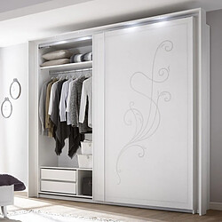 Dansmamaison Armoire 2 portes 243 cm à LEDs - LADY