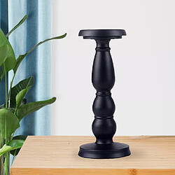 Acheter Bougeoir De Pilier De Chandelier En Fer Rétro Simple Noir Pour L'aromathérapie L