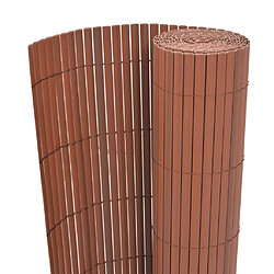 vidaXL Clôture de jardin Double face PVC 90 x 500 cm Marron 