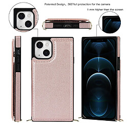 Coque en TPU + PU avec fonction de blocage RFID anti-vol, auto-absorbée or rose pour votre iPhone 13 6.1 pouces