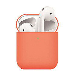 Coque en silicone airpods mats orange pour votre Apple AirPods (2019)/(2016)