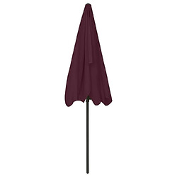 ComfortXL Parasol De Plage Rouge Bordeaux 200x125 Cm pas cher