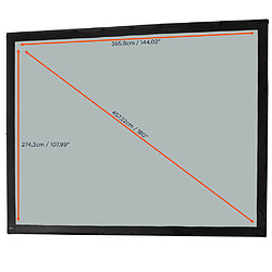 Toile 366 x 274 cm - Rétroprojection pour Ecran de projection sur Cadre celexon "Mobile Expert"