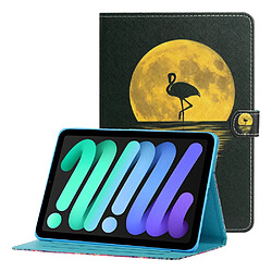 Etui en PU fermoir magnétique, antichoc, avec support et porte-cartes oiseau pour votre Apple iPad mini (2021)