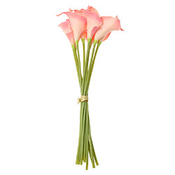 9xpu Fleur Artificielle Calla Mariage Lys Bouquet Décoration Florale Rose