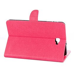 Acheter Wewoo Housse Étui Magenta pour Samsung Galaxy Tab A 10.1 2016 / P580 Simple Style Horizontal en cuir flip avec titulaire et fentes cartes portefeuille