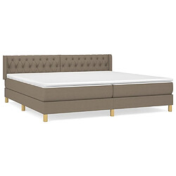 Maison Chic Lit Adulte - Lit simple Lit à sommier tapissier avec matelas moelleux - Meuble de Chambre - Taupe 200x200 cm Tissu -MN97529