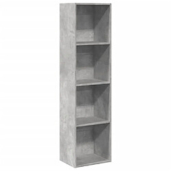 vidaXL Bibliothèque gris béton 40x30x152 cm bois d'ingénierie