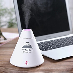 Wewoo Humidificateur d'Air blanc pour la Maison et le Bureau Mini Forme Volcanique Interrupteur Tactile USB LED Lumière