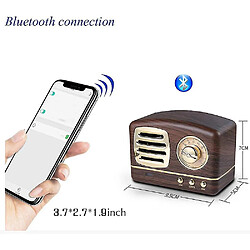 Universal Haut-parleur rétro Bluetooth portable, mini-haut-parleur vintage sans fil avec basse riche, stéréo, micro intégré pour voyager, maison, à l'extérieur