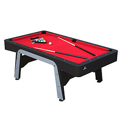 Cougar Table de Billard Arch Pro 7ft Noir / Rouge pour l'intérieur | Accessoires inclus | Table jeu Adulte & Enfant