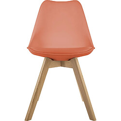 Toilinux Lot de 4 Chaises design scandinave Baya - Terracotta