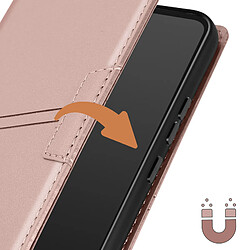 Avizar Étui pour Samsung A34 5G Portefeuille Support Clapet Magnétique Rose Gold pas cher