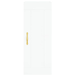 Acheter vidaXL Buffet haut Blanc 34,5x34x180 cm Bois d'ingénierie