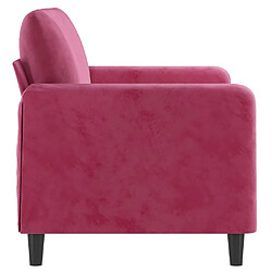 Acheter Maison Chic Canapé à 2 places,Sofa de Salon,Canapé droit Rouge bordeaux 120 cm Velours -GKD102262