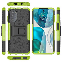 Htdmobiles Coque pour Motorola Moto G52 4G / G82 5G - housse etui rigide anti choc + verre trempe - VERT