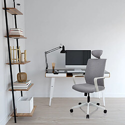 Chaise de bureau / Siège pivotant MINO Tissu Gris hjh OFFICE pas cher