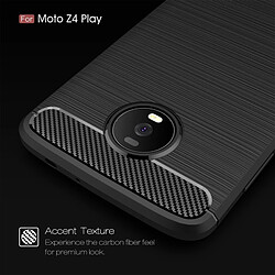 Avis Wewoo Coque en TPU texturée et fibre de carbone pour Motorola Moto Z4 Play (Noir)