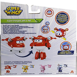 Acheter Auer SUPER WINGS – TRANSFORMING JETT SUPERCHARGE + FIGURINE SUPER MINI JETT – Avion Jouet Transformable Figurine Robot 12cm – Jouet 3ans+