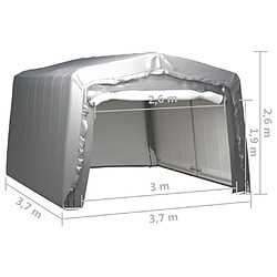 Acheter vidaXL Tente de rangement 370x370 cm Acier Gris