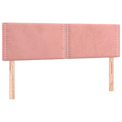 vidaXL Têtes de lit 2 pcs Rose 72x5x78/88 cm Velours