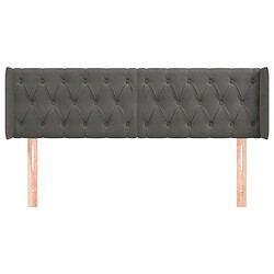 Avis Maison Chic Tête de lit scandinave avec oreilles,meuble de chambre Gris foncé 147x16x78/88 cm Velours -MN58911